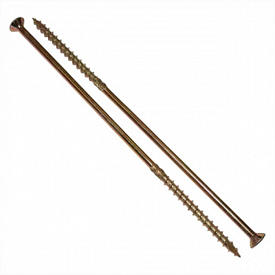 Шуруп конструкционный 8x260 мм желтый цинк