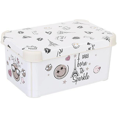 Ящик для зберігання Smiley World S кремовий 140x300x200 мм