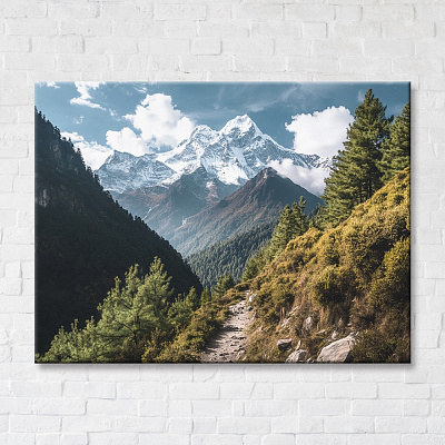 Картина на холсте Горные вершины 75x100 см Brushme FNK0122025