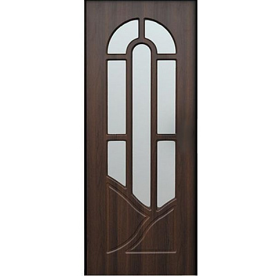 Дверное полотно Неман Аркадия ПО 600 мм орех шоколадный