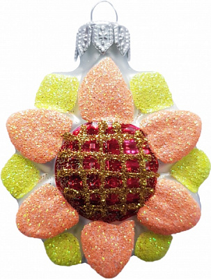 Ялинкова іграшка Соняшник кольоровий 7 см 1176M