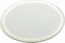 Подсвечник тарелочка круглый с серебряным декором 20 см