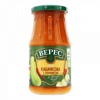 Ікра кабачкова Верес з перчиком 500 г с/б