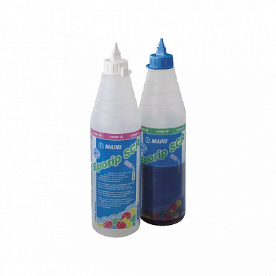 Смола ремонтная Mapei для перекрытия трещин и швов в стяжках Eporip SCR (2х компонентная А+B) 600 мл