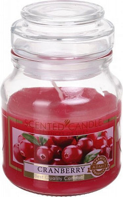 Свеча в стеклянной банке Клюква