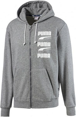 Джемпер Puma REBEL Bold FZ Hoody TR 58136703 р. S серый