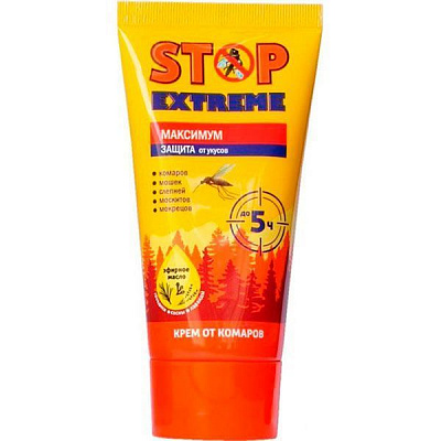 Крем від комарів, мошок і гедзів Stop Extreme Максимум 50 мл