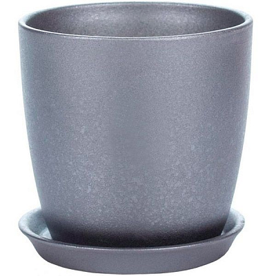 Горшок цветочный Надинкерамикс Сонет 3 л черный перламутровый  