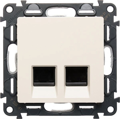 Розетка компьютерная двойная Legrand Life кремовый 753541