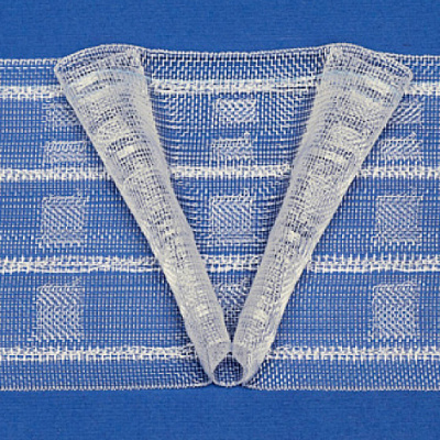 Тесьма Moderato 41937/76 прозрачная V-пучки 1:2 4 ряда петель