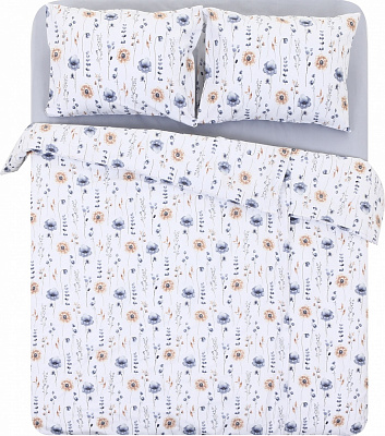 Комплект постельного белья семейный FLORE мультиколор