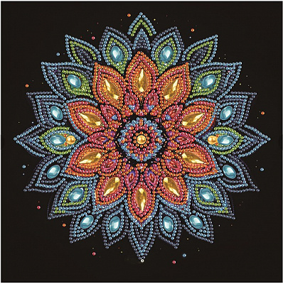 Алмазная мозаика Цветок 25х25 см Brushme