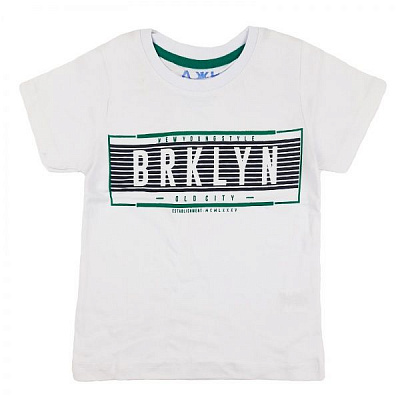Футболка для хлопчика AKKU BRKLYN р.140 білий 9065