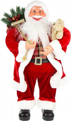 Декоративна фігура Дід Мороз червоний TM-16034B 60 см