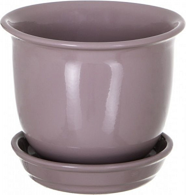 Горщик керамічний Оріана-Запоріжкераміка Класик глянець круглий 0,5л аметист (020-0-133)