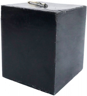 Свічка Куб 6х6 см чорна KOZAK