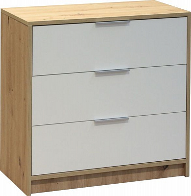 Комод Матера 710х354х687 мм дуб артизан/белый 