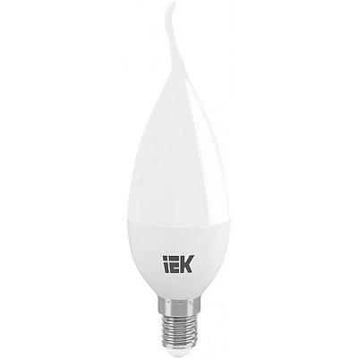 Лампа світлодіодна IEK ECO 5 Вт CA35 матова E14 220 В 4000 К