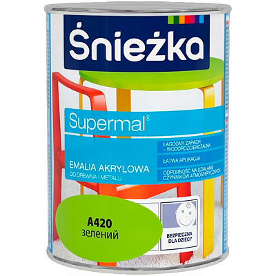 Емаль Sniezka Супермаль зелена 0.8 л