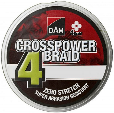 Шнур DAM 110м 0,15мм 8,1кг CROSSPOWER 4-BRAID