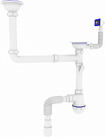 Сифон Continent для гранітних мийок на 2 чаші