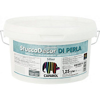 Декоративна штукатурка з металевим блиском Stucco DI Perla Silber Caparol 1,25 л срібний