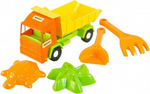 Игрушка Wader Грузовик Mini truck с набором для игр с песком 5 элементов 39157