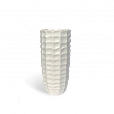 Ваза керамическая белая Клин 28 см Резон