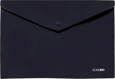 Папка-конверт А4 на кнопці Economix чорна Economix E31305-51
