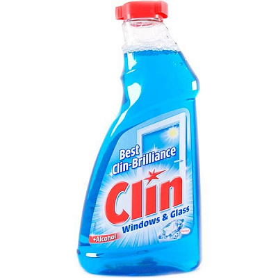 Средство моющее для стекла и зеркал Clin змінний флакон 0,5л
