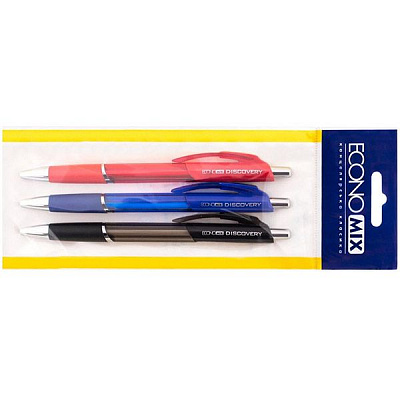 Набір ручок кулькових Economix Discovery 3 шт. E12172
