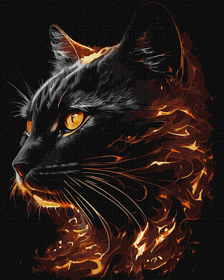 Картина за номерами Вогняна краса з фарбами металік extra 40х50 см Ідейка