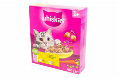 Корм сухий для дорослих котів Whiskas З ягням 800 г