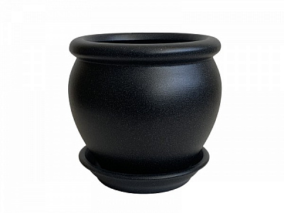 Горшок Ориана-Запорожкерамика Вьетнам №3 круглый 5 л черный (011-3-144) 