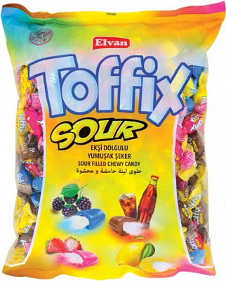 Цукерки жувальні Elvan Toffix Sour Mix 1000 г