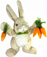 Декорация пасхальная кролик с морковкой 28 см