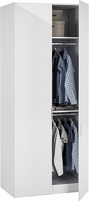 Шафа для одягу Грейд Стефані-2 білий глянець