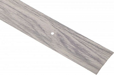 Порожек алюминиевый 1-А Лугалпроф профилированный с отверстиями 3x40x1800 мм дуб гризли 