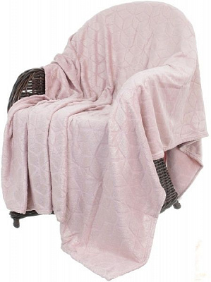 Плед Basic Shine Rhombus 160x200 см розовый La Nuit 