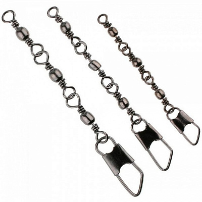 Вертлюг Mikado ТРОЙНОЙ РОЛИКОВИЙ MIKADO С ЗАСТЕЖКОЙ CROSSLINE № 6 7 кг 10 шт.