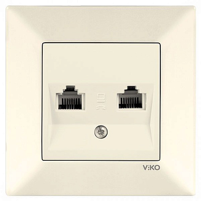 Розетка телефонна Viko Meridian RJ11 кремова