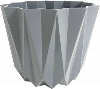 Горшок для цветов Elif Plastik Призма фигурный 2,25 л антрацит (475А) 
