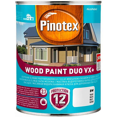 Фарба Pinotex WOOD PAINT DUO VX+ BW напівглянець белый 2,5 л