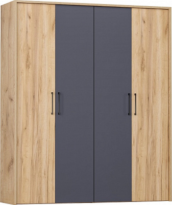 Шкаф Грейд Наоми 2018х2380х600 мм графит / дуб крафт золотой 