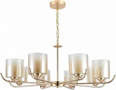 Люстра підвісна Sensio Australis 8x40 Вт E27 золото/амбер ALG-07490/8