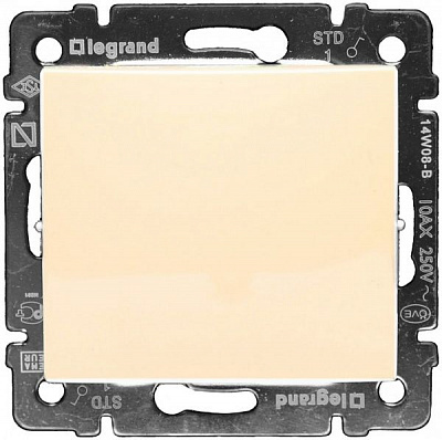 Перемикач перехресний одноклавішний Legrand Valena без підсвітки 10 А 230В IP20 кремовий 774307