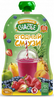 Смузі Маленькое счастье Ягідний 190 г 4813163005111