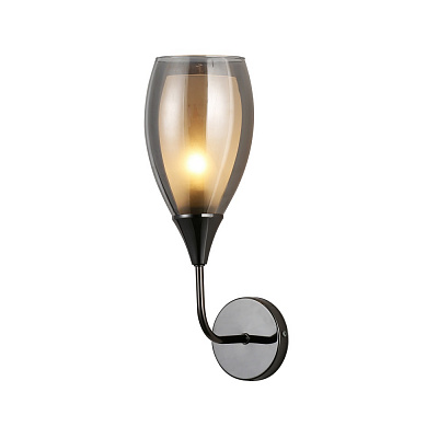 Бра Miorro Elena 160х115х350 мм метал/скло 40 Вт E14 чорний 51-311-140