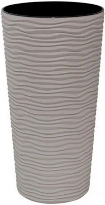 Вазон пластиковий Алеана Фьюжн d22*41,5см круглий 11л какао