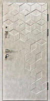 Дверь входная Мавіс Ромб + 3Д снаружи + ночник серый бетон 2030x880мм левая